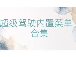 超级驾驶内置菜单合集