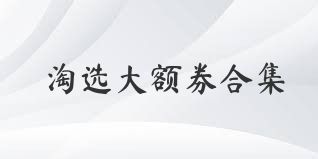 淘选大额券合集
