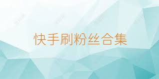 快手刷粉丝合集