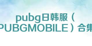 pubg日韩服（PUBGMOBILE）合集