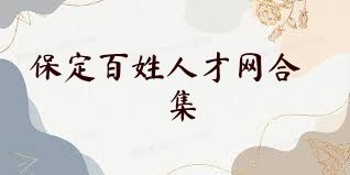保定百姓人才网合集